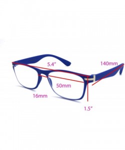 Oval TR90 Readers Flexie Reading Glasses schoolboy 2291RT - Z2 Matte Blue - CH18W0XKG6Q $38.50