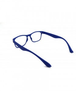 Oval TR90 Readers Flexie Reading Glasses schoolboy 2291RT - Z2 Matte Blue - CH18W0XKG6Q $38.50