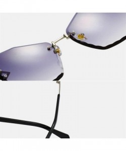 Cat Eye Retro Big Cat Eye Sunglasses Women Gradient Women Rimless Sun Glasses Female Brand 2020 Mirror UV400 - CU198G8TOM9 $1...