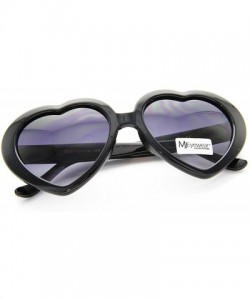 Oversized Love Heart Sunglasses Mod Women Fashion Shades RED BLACK WHITE - Multcolored - CQ12O0QD3OR $15.67