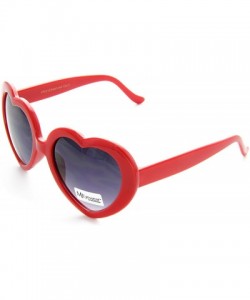 Oversized Love Heart Sunglasses Mod Women Fashion Shades RED BLACK WHITE - Multcolored - CQ12O0QD3OR $15.67