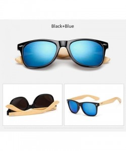 Goggle Vintage Wood Sunglasses Men Bamboo Sunglass Women Brand Sport Brightblackgray - Clearyellowgold - CE18XE9TR8Y $10.62