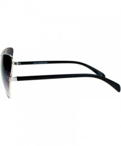 Oversized Womens Runway Fashion Retro Oversize Cat Eye Sunglasses - Silver Black - CH12BWPH9YD $13.29