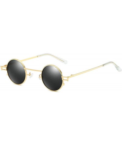 Round galsses Designer Glasses Vintage Goggles - Gold&gray - CV18NXUH5RT $22.47