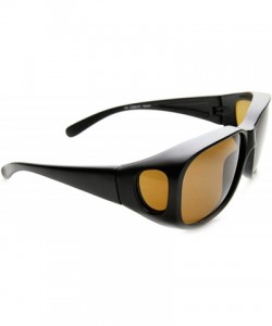 Sport Polarized Square Fully Protected Matte Frame Fit-Over Sunglasses - Black-smoke - CF11V1ZQ6P3 $12.54