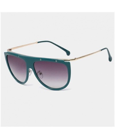 Oversized Oversized Rivet Frame Sunglasses for Women Metal Leg - C5 Green Gray - C51987A6R9C $14.79