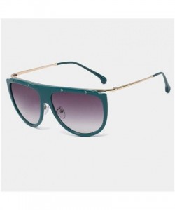 Oversized Oversized Rivet Frame Sunglasses for Women Metal Leg - C5 Green Gray - C51987A6R9C $14.79