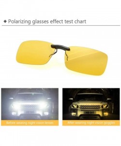 Oversized UV400 Clip on Polarised Sunglasses Fit over Prescription Eyeglasses - Yellow - C518RD5AGCO $7.73