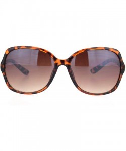 Butterfly Womens 90s Jewel Chain Buckle Rectangle Butterfly Sunglasses - Tortoise Gradient Brown - CR18NWTWL3X $13.01