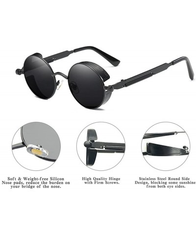 Oversized Sunglasses for Women-Oversized Siamese Sunglasses Vintage Ladies Sun Protection Glasses (Black 004) - CC18E0SL55X $...