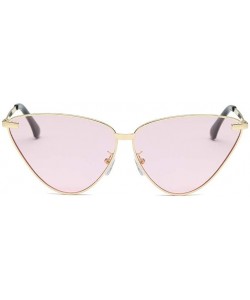 Aviator Polarized Sunglasses Protection Lightweight Mirrored - Pink - CU18KR7W9XN $17.21