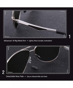 Rimless Classic Military Style Pilot Polarized Sunglasses Spring Hinges Al-Mg for mens womens MOS1 - C717YINOZ8Z $13.87