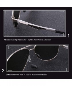 Rimless Classic Military Style Pilot Polarized Sunglasses Spring Hinges Al-Mg for mens womens MOS1 - C717YINOZ8Z $13.87