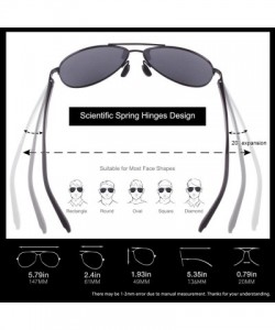 Rimless Classic Military Style Pilot Polarized Sunglasses Spring Hinges Al-Mg for mens womens MOS1 - C717YINOZ8Z $13.87