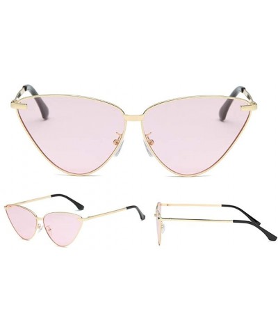 Aviator Polarized Sunglasses Protection Lightweight Mirrored - Pink - CU18KR7W9XN $17.21