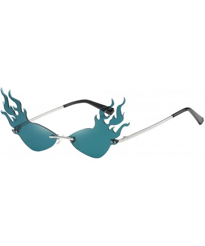 Cat Eye Vintage Cat Eye Sunglasses Retro Fashion Irregular Man Women Cat Eye Sunglasses - Blue - CR1966SUX6S $19.54