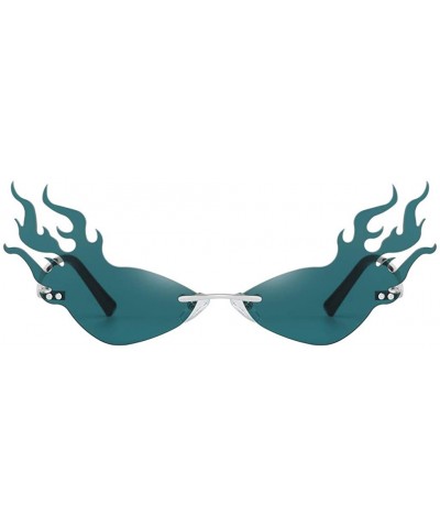 Cat Eye Vintage Cat Eye Sunglasses Retro Fashion Irregular Man Women Cat Eye Sunglasses - Blue - CR1966SUX6S $7.77