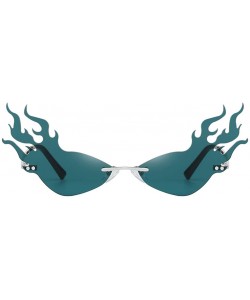 Cat Eye Vintage Cat Eye Sunglasses Retro Fashion Irregular Man Women Cat Eye Sunglasses - Blue - CR1966SUX6S $7.77