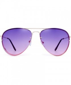 Aviator Classic Aviator Sunglasses Gradient Tinted Oceanic Lens Metal Shades Men Women - Gold / Purple - CR18EX6ZAO0 $16.05