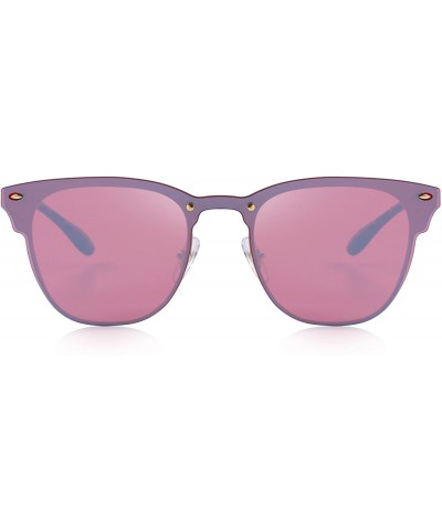 Wayfarer Men/Women Classic Retro Rivet Sunglasses 100% UV Protection S8208 - Red - CU18C3OHZ0Y $14.86