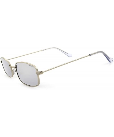 Round Fashion Vintage Metal Frame Sunglasses for Men and Women UV 400 Protection - Silver Frame Silver Lens - CV18REGQZ24 $19.41