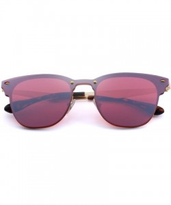 Wayfarer Men/Women Classic Retro Rivet Sunglasses 100% UV Protection S8208 - Red - CU18C3OHZ0Y $14.86