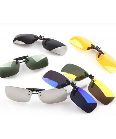 Oval Unisex Polarized Clip Sunglasses Driving Night Vision Lens Anti-UVA Anti-UVB Cycling Riding Pesca Zonnebril - CT197Y6YLQ...