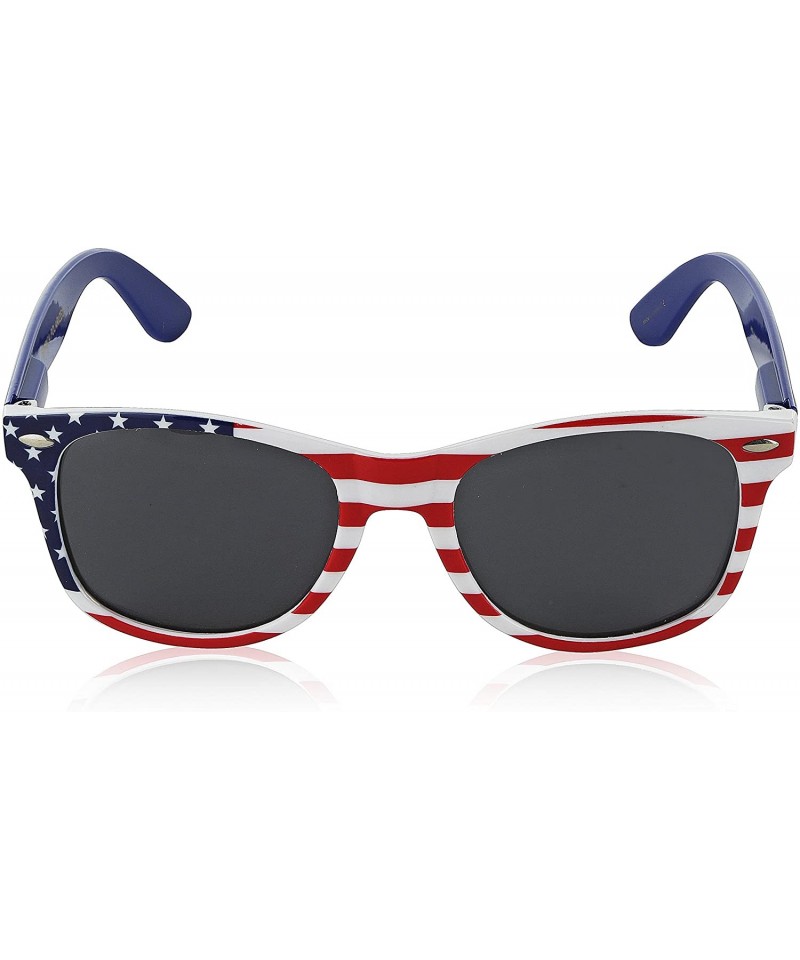 Aviator Usa Sunglasses American Flag Glasses July 4 Accessories UV400 Protected - 1 America Polarized Lens - Blue Arm - CY18E...