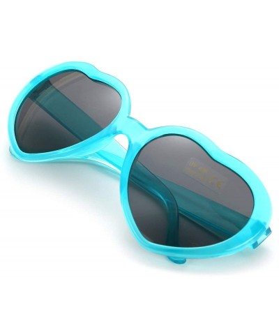 Goggle 10 Pack Heart Shaped Sunglasses for Women Party Favors Eyewear Multiple Choice - T-blue - CI18W6NLGTR $17.72