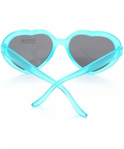 Goggle 10 Pack Heart Shaped Sunglasses for Women Party Favors Eyewear Multiple Choice - T-blue - CI18W6NLGTR $17.72