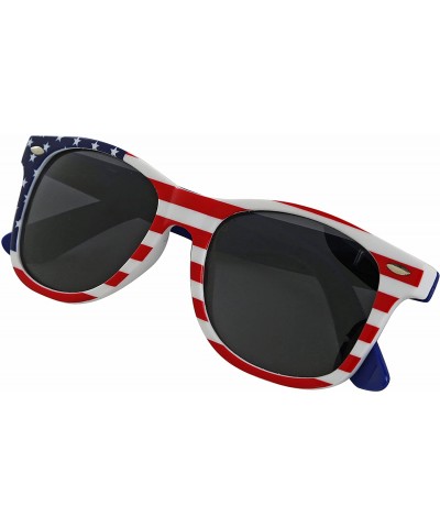 Aviator Usa Sunglasses American Flag Glasses July 4 Accessories UV400 Protected - 1 America Polarized Lens - Blue Arm - CY18E...