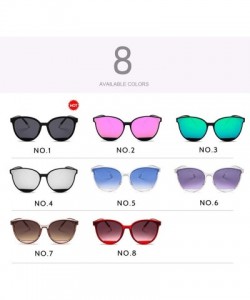 Oval Fashion Sunglasses Women Design Vintage Metal Frame Glasses Classic Mirror Oculos Gafas De Sol Feminino UV400 - CN197A2I...