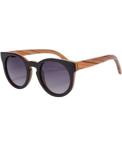 Wayfarer Polarized Sunglasses Handmade Wooden Glasses Bamboo Wood Eyewear Old Balance Sunglasses-Z6011 - CC17YZQ5WKY $36.56