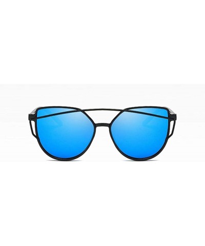Goggle Fashion UV 400 Protection Glasses Travel Goggles Outdoor PC Frame Sunglasses - Black Blue - CJ18QC2GI0D $9.56