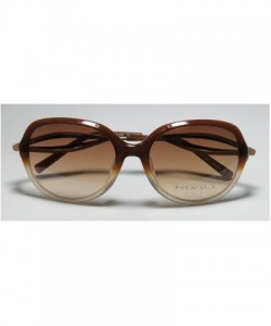 Rectangular 7176k Womens/Ladies Designer Full-rim Gradient Lenses Sunglasses/Shades - Brown / Sand - C811BOKEAD9 $27.82