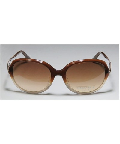 Rectangular 7176k Womens/Ladies Designer Full-rim Gradient Lenses Sunglasses/Shades - Brown / Sand - C811BOKEAD9 $27.82