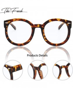 Square Women's Designer Inspired Oversized Round Circle Sunglasses Retro Fashion Style - 6-tortoise - C518X6Y2A84 $12.68