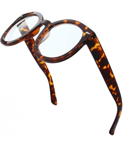 Square Women's Designer Inspired Oversized Round Circle Sunglasses Retro Fashion Style - 6-tortoise - C518X6Y2A84 $12.68