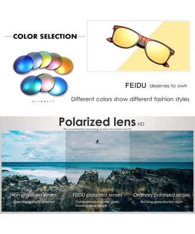 Rectangular Polarized Sunglasses for Men Retro - Polarized Retro Sunglasses for Men FD2149 - 2.7-transparent-glod - CK18A72AD...