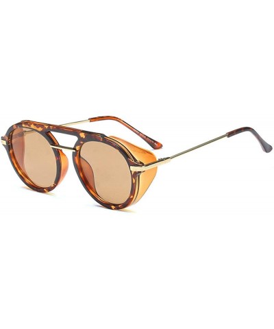 Round New Unisex punk Sunglasses Luxury Brand Designer round eyeglasses Vintage Punk Glasses Gradient Shades - CT18LMWX2OR $2...