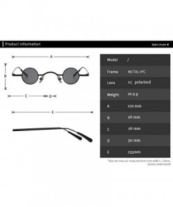 Sport Small Round Sunglasses-Shade Glasses Slender Metal Frame-Punk Fashion Goggle - G - CV190ECM8U3 $34.32