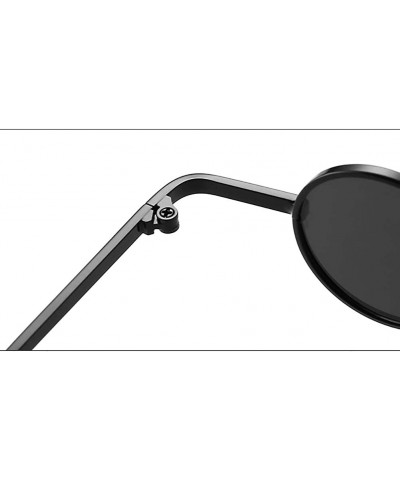Sport Small Round Sunglasses-Shade Glasses Slender Metal Frame-Punk Fashion Goggle - G - CV190ECM8U3 $34.32