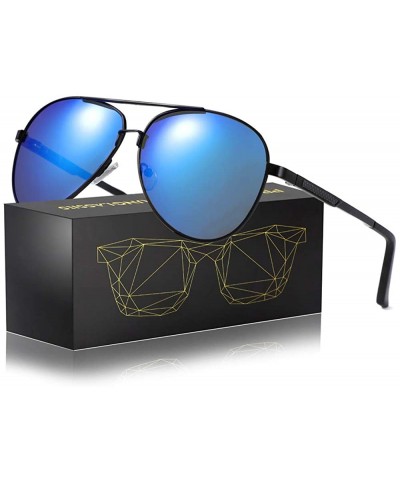 Sport Aviator Sunglasses for Men Polarized UV400 Mirrored Women Fashion Unisex Driving Sun Glasses - CJ18QOR5CGK $105.87