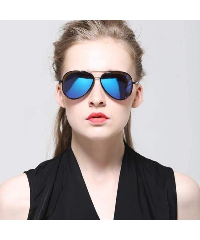 Sport Aviator Sunglasses for Men Polarized UV400 Mirrored Women Fashion Unisex Driving Sun Glasses - CJ18QOR5CGK $43.59