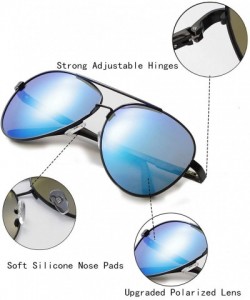 Sport Aviator Sunglasses for Men Polarized UV400 Mirrored Women Fashion Unisex Driving Sun Glasses - CJ18QOR5CGK $43.59