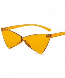 Rimless Rimless Cat Eye Sunglasses Women Fashion Small Triangle Sun Green As Picture - Green - C618YZU5NOG $8.63