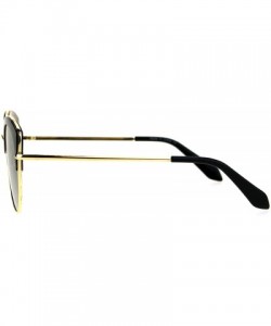 Cat Eye Womens Eye Brow Half Rim Retro Mod Round Cat Eye Tip Sunglasses - Tortoise Gold - C5184QMCATL $13.92