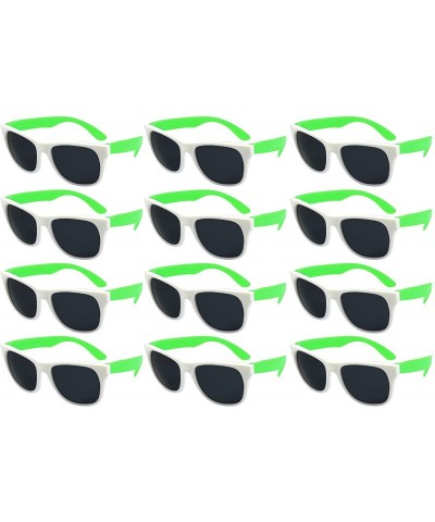 Sport I Wear Sunglasses Favors certified Lead Content - Adult-white Frame Green Temple - CO18EE5U978 $8.61