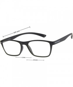 Round Philosopher Collection "The Socrates" Handcrafted Square Eyeglasses - Jet Black/Clear - CV18E5207UC $21.91