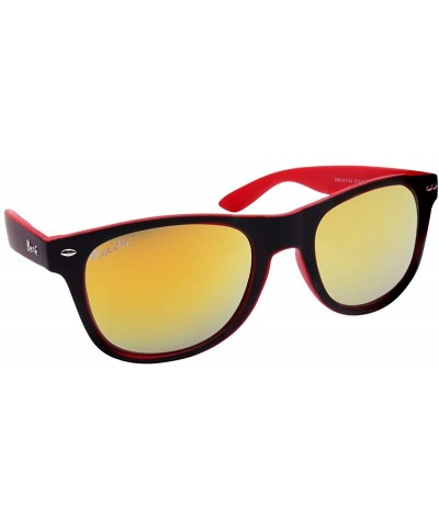 Wayfarer Bergamo UV 400 Glare Reducing Lightweight Sunglasses - Black / Red - CW18SILQUAO $16.48